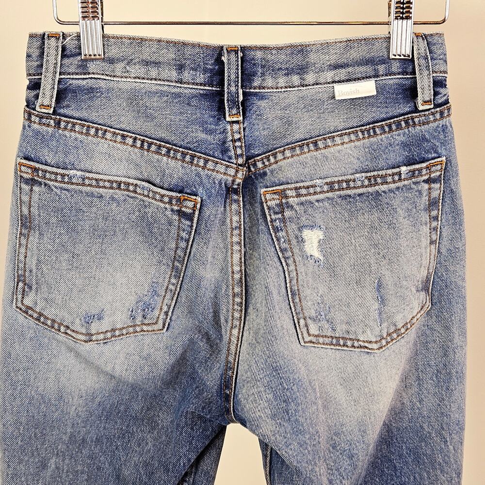 Boyish Denim Jeans Billy High Rise Waist Destroyed Distressed | Women's 25 - Picture 3 of 16